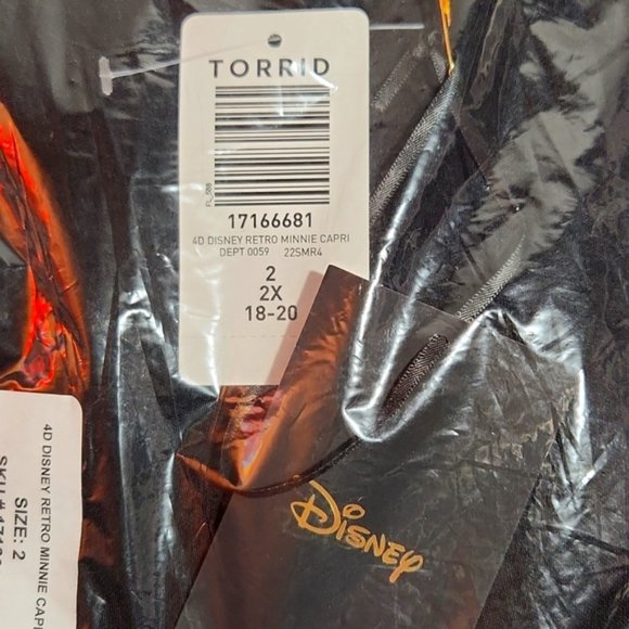 ❤️NWT VINTAGE TORRIID PANT - DISNEY MICKEY MINNIE MOUSE RETRO OFFICE DRESS CAPRI - Picture 6 of 10
